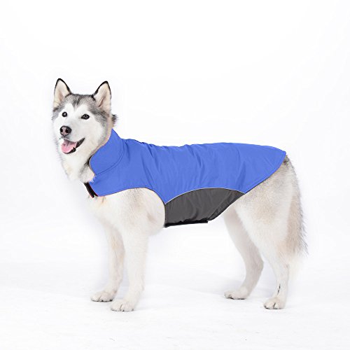 Tuopuda Mascotas Ropa Perro Grande medianos Invierno Calentar Clothes para medianos Grande Perros (4XL, Azul)