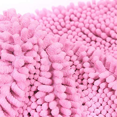 TuoTang Perro de Mascota Super Absorbente Toalla Grande Toalla Absorbente artefacto Secado rápido de Peluche de Oro baño de casa de Gato Suministros Esenciales,Rose (Re)