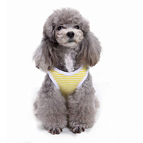 TUOTANG Ropa para Mascotas Chaleco de Perro de Verano Ropa para Perros de Punto a Rayas Chaleco de Ropa para Mascotas,Color 7,Medium