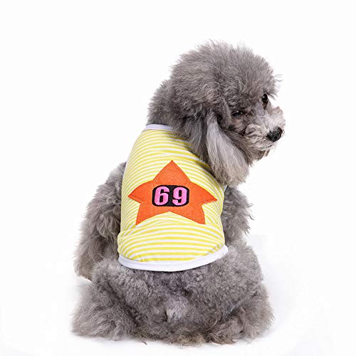 TUOTANG Ropa para Mascotas Chaleco de Perro de Verano Ropa para Perros de Punto a Rayas Chaleco de Ropa para Mascotas,Color 7,Medium