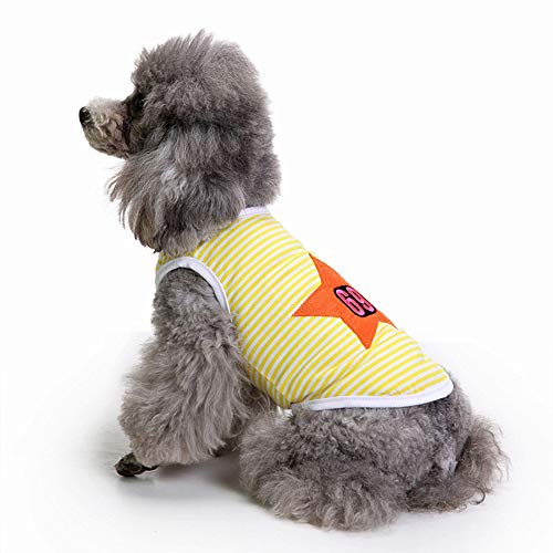 TUOTANG Ropa para Mascotas Chaleco de Perro de Verano Ropa para Perros de Punto a Rayas Chaleco de Ropa para Mascotas,Color 7,Medium