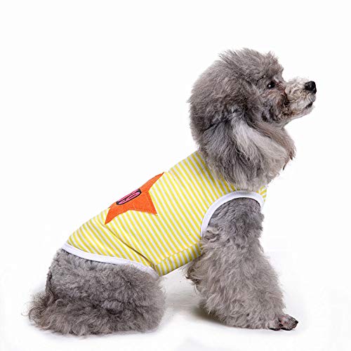 TUOTANG Ropa para Mascotas Chaleco de Perro de Verano Ropa para Perros de Punto a Rayas Chaleco de Ropa para Mascotas,Color 7,Medium