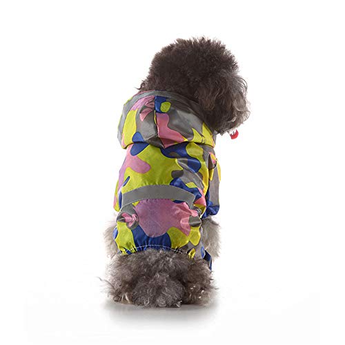 TUOTANG Suministros para Mascotas Chubasquero para Perros Impermeable para Ropa de Mascotas Poncho de Perro,Color 1,S