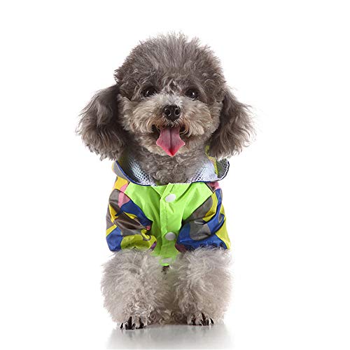 TUOTANG Suministros para Mascotas Chubasquero para Perros Impermeable para Ropa de Mascotas Poncho de Perro,Color 1,S