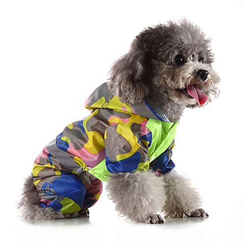 TUOTANG Suministros para Mascotas Chubasquero para Perros Impermeable para Ropa de Mascotas Poncho de Perro,Color 1,S