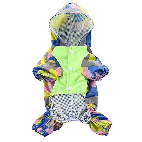 TUOTANG Suministros para Mascotas Chubasquero para Perros Impermeable para Ropa de Mascotas Poncho de Perro,Color 1,S