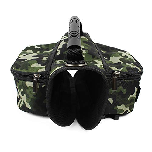 TUYU Mochila para perro Impermeable 2 en 1 Arnés de chaleco para bolsa de silla de montar para mochilero, excursionismo, viaje, traje para perros pequeños, medianos y grandes TYDC237 (L, Camo Green)