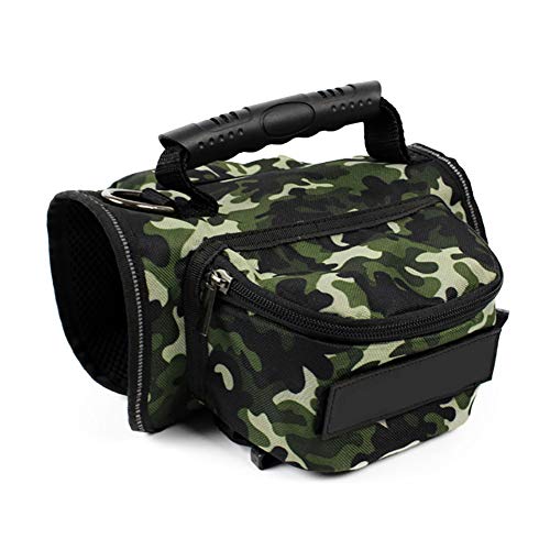 TUYU Mochila para perro Impermeable 2 en 1 Arnés de chaleco para bolsa de silla de montar para mochilero, excursionismo, viaje, traje para perros pequeños, medianos y grandes TYDC237 (L, Camo Green)