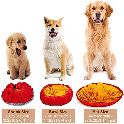 TXDIRECT Alfombra Olfativa Perros Snuffle Mat Tapete para Perros Perro Juegos Estera de Snuffle de liberación de estrés Tapete de Entrenamiento para Cachorros Yellow