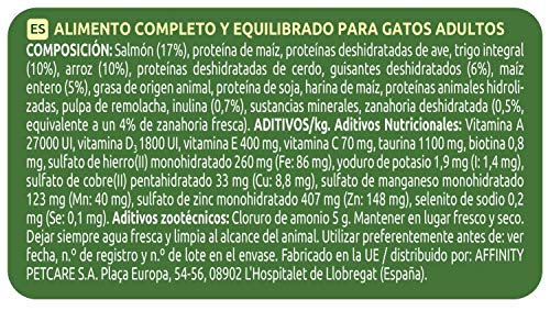 ultima Pienso para Gatos Adultos con Salmón, Pack de 8 x 800g - Total: 6.4kg