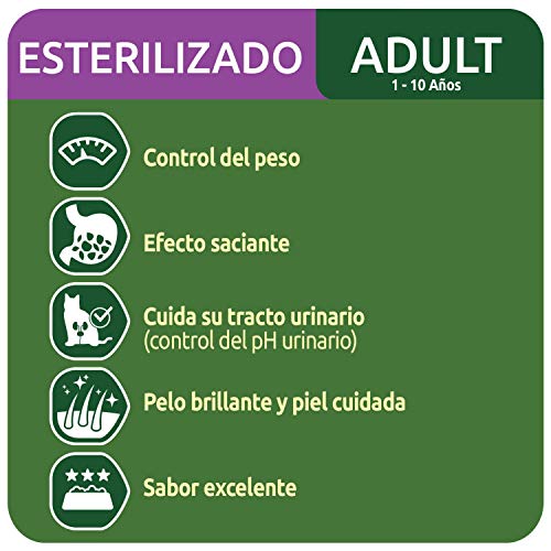 ultima Pienso para Gatos Esterilizados Adultos con Buey, Pack de 8 x 800g - Total: 6.4kg