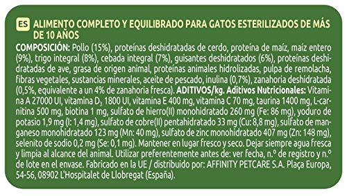 ultima Pienso para Gatos Esterilizados Senior con Pollo, Pack de 5 x 800g - Total: 4kg