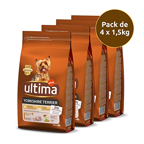 ultima Pienso para Perros Mini Yorkshire con Pollo - Pack de 4 x 1.5 kg, Total: 6 kg