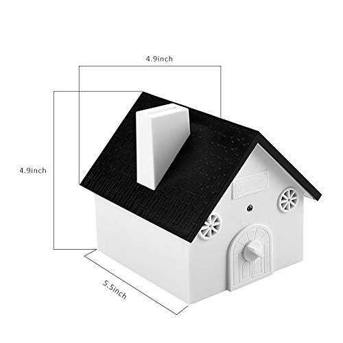 Ultrasonido Detener Dispositivo de Ladrar Mallalah Dispositivo Barking para Entrenamiento de Mascota Sin daños a Mascota y humanos, Fácil suspensión / montaje, 3 modos, Birdhouse Shaped