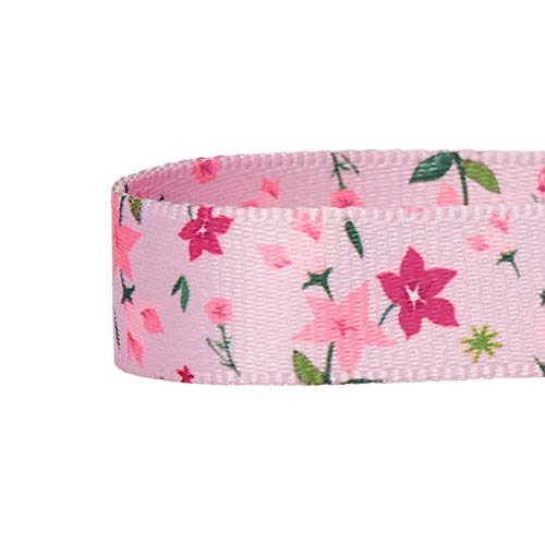 Umi. by Amazon - Made Well - Collar para perros con estampado de flores L, cuello 45-66 cm, collares ajustables para perros (rosa)