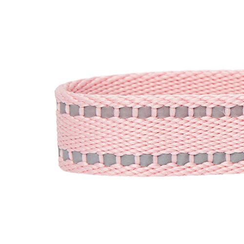 Umi. by Amazon - Pastel - Collar para perros M, cuello 37-50 cm, collares ajustables para perros (rosa bebé)