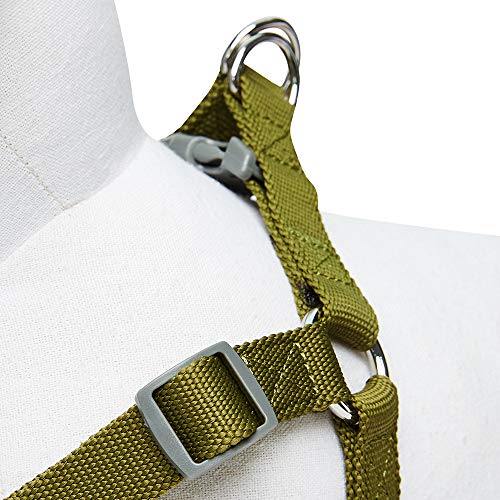 Umi. Essential Classic - Arnés para perros S, contorno del pecho 42-54 cm, arneses ajustables para perros (verde oliva)