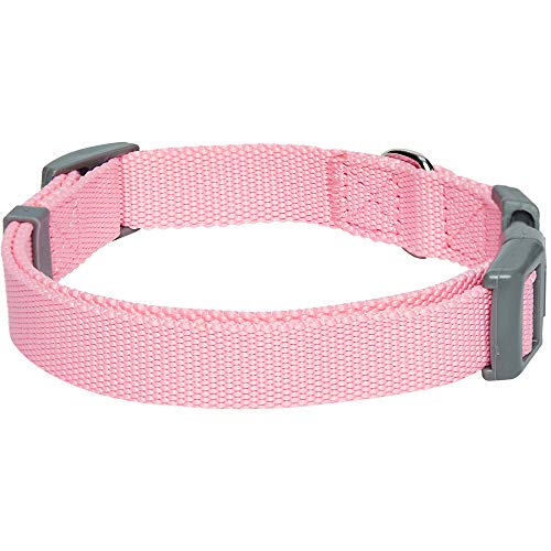 Umi. Essential Classic - Collar para perros L, cuello 45-66 cm, collares ajustables para perros (rosa)