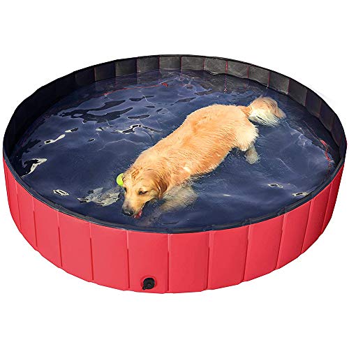 UNIIKE Perro del bebé Plegable de plástico Duro de baño para Mascotas Piscina Perro Plegable Animal doméstico de baño de hidromasaje Piscina para niños para niños Animales Perros Gatos