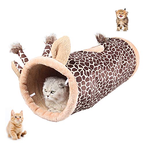 UniM Pet Interactive Play Gato túnel multifunción cálido Snug Alfombra Mat Cama con Crinkle Sonido, zusammenklappbares Gato Juguete, Ideal para Conejos Cachorros cobaya