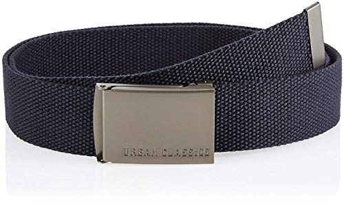 Urban Classics Canvas Belt Cinturón, Navy, Talla Única Unisex Adulto