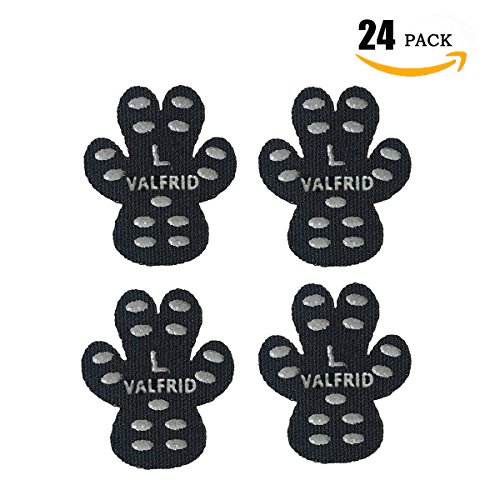 Valfrid - Protector de Huella para Perro, Resistente y Antideslizante, 24 Piezas, desechable, Autoadhesivo, Resistente a los Zapatos de Perro