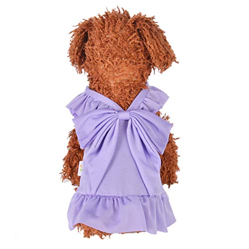 Vestido para Perro y Gato, Falda Tutú de Princesa con Bowknot para Perros, Color SóLido, Ropa de Verano y Primavera, Vestidos de Fiesta de Boda Disfraces para Mascotas Yorkshire Chihuahua