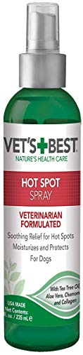 Vet's Best Punto Caliente para Perros Itch Relief Spray | Alivia la Piel Seca del Perro, Rash, Scratching, lamiendo, picazón en la Piel y Puntos Calientes. Sin eslop y sin Alcohol, 235ml