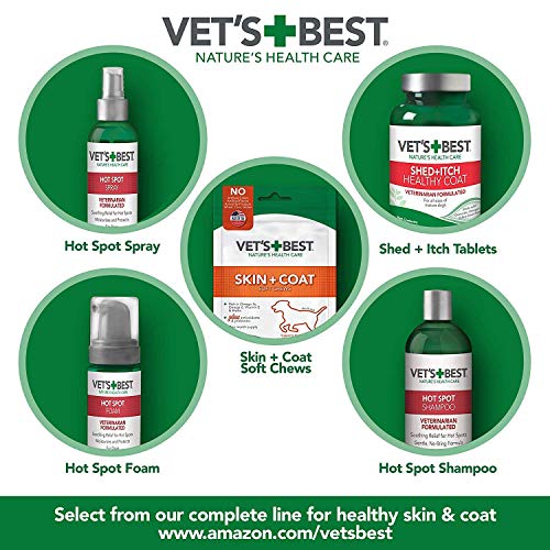 Vet's Best Punto Caliente para Perros Itch Relief Spray | Alivia la Piel Seca del Perro, Rash, Scratching, lamiendo, picazón en la Piel y Puntos Calientes. Sin eslop y sin Alcohol, 235ml