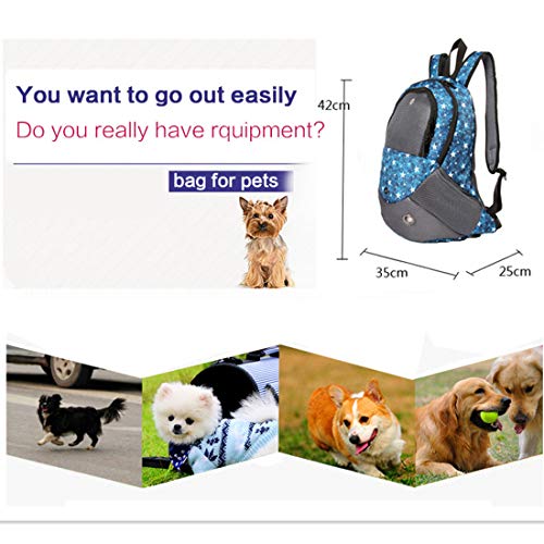 VICTORIE Mochila de Perro Gatos Cachorros Portátil Bolsa transportador Plegable Universal Viaje Caminar Camping