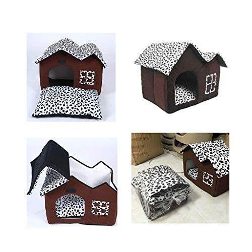 Wall Spotlights~mwsoz Cama para Mascotas Kennel Spot Double Top Pet House Kennel Teddy House Pet Dog Mat Desmontable Nido de Mascotas