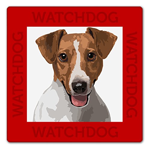 WATCH4DOGZ Jack Russell Terrier Placa para Perro, 8.67 x 8.67 Pulgadas