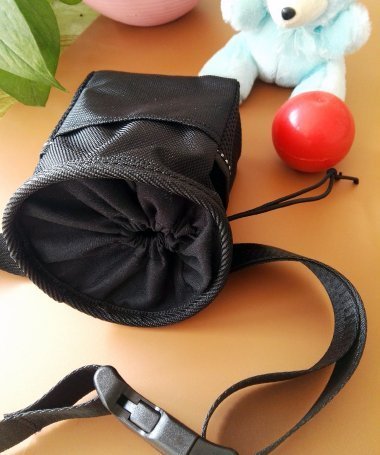 Welim Riñonera Bolsa de comida para perro, bolsa de adiestramiento para perros, bolsa de cintura ajustable para entrenadores de mascotas, color negro