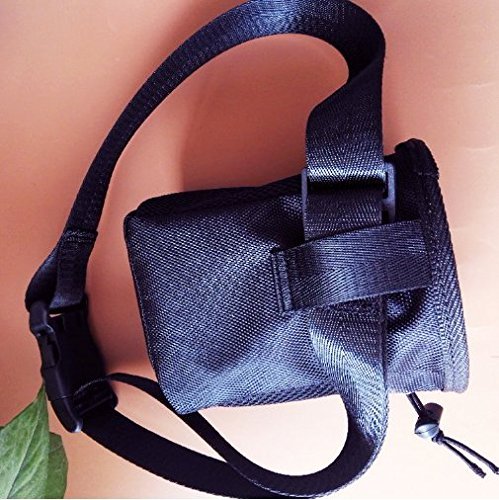 Welim Riñonera Bolsa de comida para perro, bolsa de adiestramiento para perros, bolsa de cintura ajustable para entrenadores de mascotas, color negro