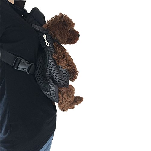 Wiiguda@Mascotas Mochila Frontal, Bolso para Perros y Gatos, Manos Libres, Salen las Patas de Mascotas de Tamano L(3,5~6,5kg)