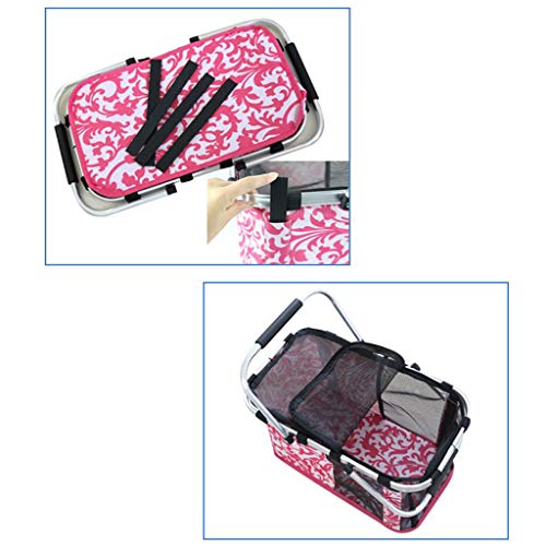 WLcute Bolso para Mascotas, Tela Oxford Marco de aleación de Aluminio Portada Plegable de Tres Caras Portátil Plegable para Salir con Mascotas,upgradepink