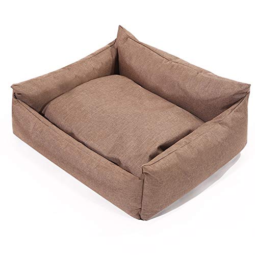 WLDOCA Cama para Perros Suave Lavable, Encantadora, De Lujo, Cálida, para Mascotas, Canasta, Marrón