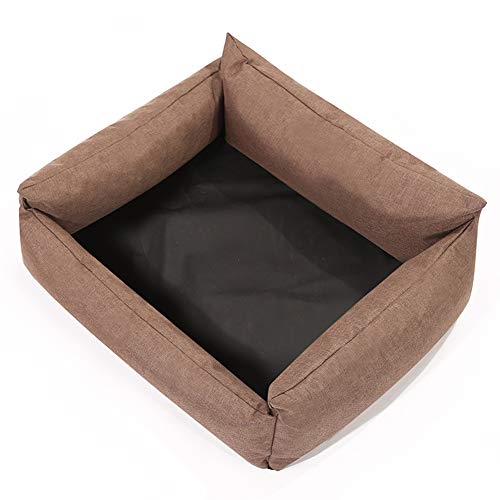 WLDOCA Cama para Perros Suave Lavable, Encantadora, De Lujo, Cálida, para Mascotas, Canasta, Marrón