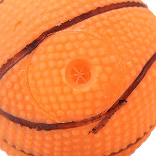 Wmchiwan Suministros para el Entrenamiento de Mascotas Entrenamiento de Mascotas Mascar Bola de Sonido Jugar Pelota Juguete de Perro Cachorro Juguete de Sonido for Perro Mascota (Baloncesto)