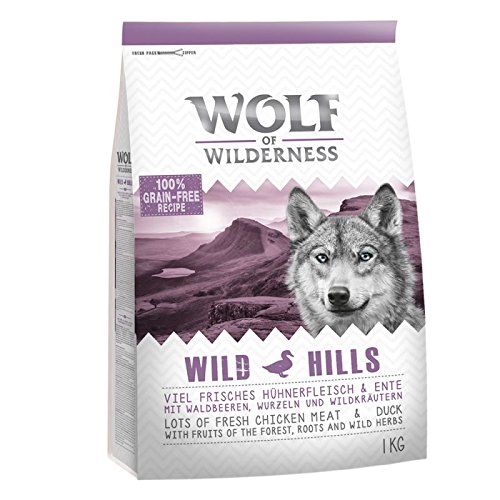 Wolf of Wilderness "Wild Hills" - Patito para adulto Una comida saludable y saludable para su perro