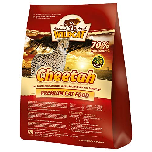 Wolfsblut Wildcat Cheetah, Alimento Deshidratado para Gato, Sabor Venado y Salmón- 3 kg