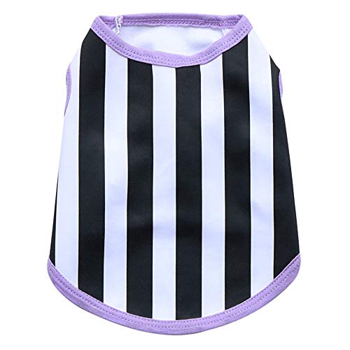 WTNL Blanco Y Negro De Gaza Jersey Chaleco Camiseta De Perro Camisa De Perro Fresco Chaleco For Perros (Color : Purple, Size : XS)