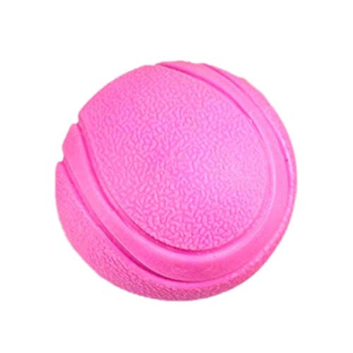 wuxing Juguetes para Mascotas 5/6/7 Cm Pelota de Juguete para Entrenamiento de Mascotas Mascota Indestructible Goma sólida Masticar Jugar Mordedura de Juguete con mordedura de Cuerda Ventas * D, Rosa