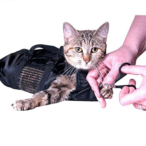 WXLSQ Bolsa del Bolso del Gato Multifuncional, hogar práctica Bolsa de contención portátil, cortaúñas Gato Limpia Belleza Bolsa de Tela Oxford Transpirable Suministros para Mascotas Fijo