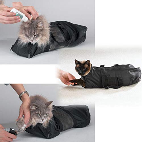 WXLSQ Bolsa del Bolso del Gato Multifuncional, hogar práctica Bolsa de contención portátil, cortaúñas Gato Limpia Belleza Bolsa de Tela Oxford Transpirable Suministros para Mascotas Fijo