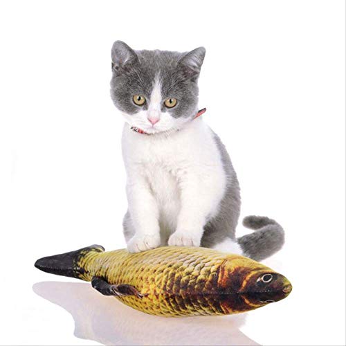 xianshiyanta Juguetes para Gatos Catnip Práctico Boutique Pet Cat Toys Cute Fish Shape Chewing Toy Simulation Fish Relleno con Catnip Pet Interactive Toy para Gatos Kit