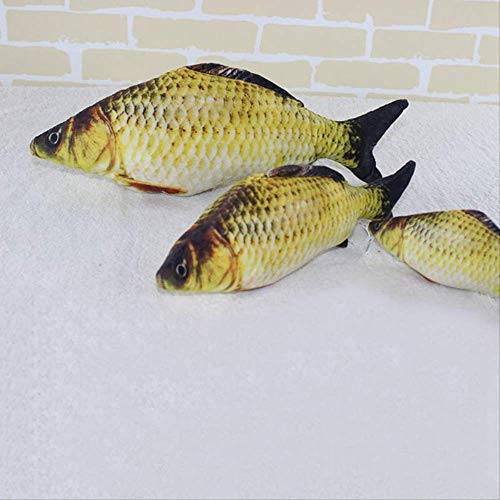 xianshiyanta Juguetes para Gatos Catnip Práctico Boutique Pet Cat Toys Cute Fish Shape Chewing Toy Simulation Fish Relleno con Catnip Pet Interactive Toy para Gatos Kit