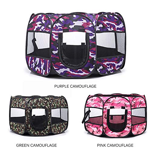 Xinyuanjiafang Puppy Kennel Carpa Plegable para Mascotas Carpa para Perros Jaula para Perros Carpa para Gatos Parque Infantil Fácil operación Cerca Octogonal Suministros para Exteriores,2