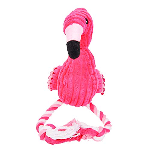 Xiuy Divertido Animal Conjuntos Juguete De Peluche De Flamenco para Mascota Interactiva Jugar para Pequeño Perro Peluche Mascotas Perro Juguete Cachorros