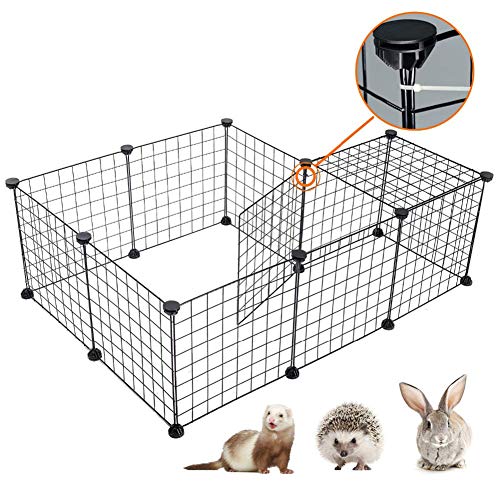 XMCWZJ Caja de Corral Plegable para Mascotas, Valla de Hierro, Cachorro, Perrera, casa, Entrenamiento, Ejercicio, Cachorro, Gatito, Espacio, Puerta de Perro, Suministros,White with Door,8pcs